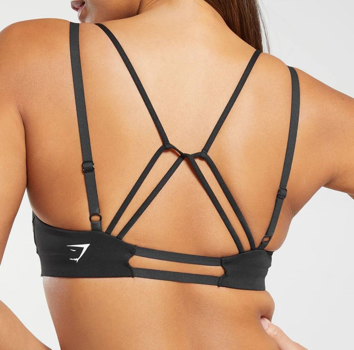 Strappy back light support bra