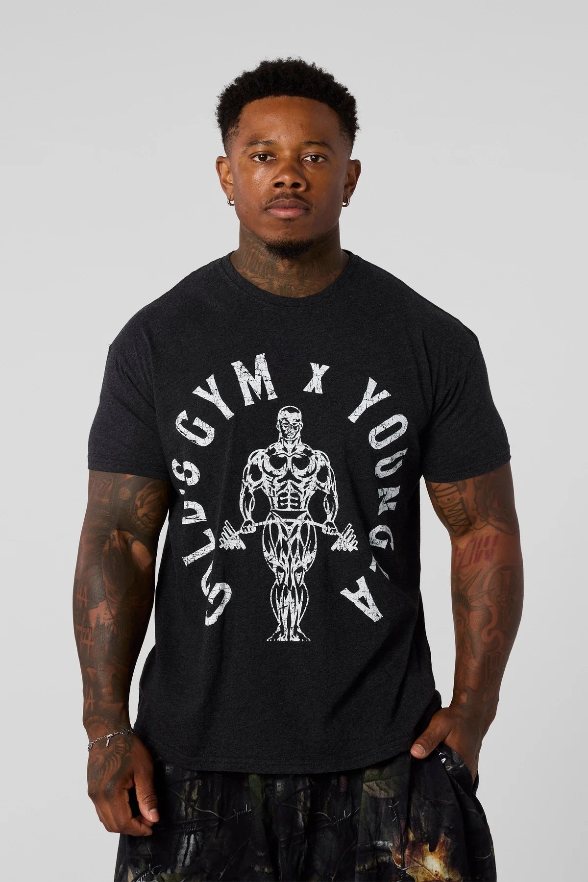 GOLD'S GYM HEATHER TEES 4206