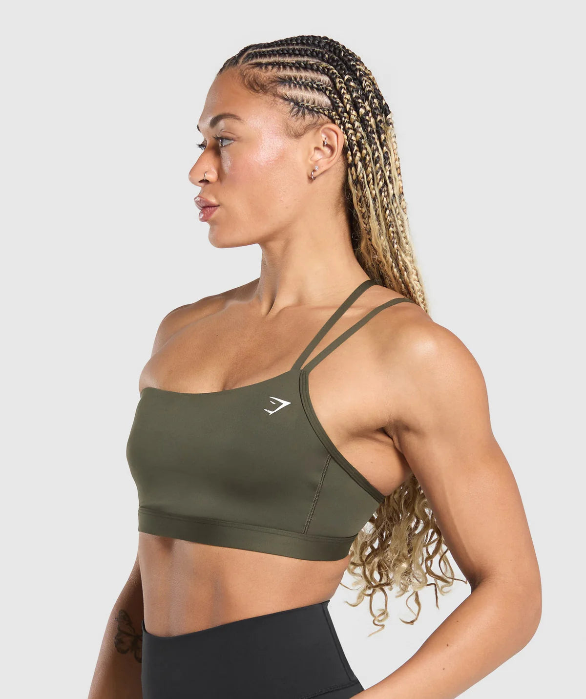 One shoulder sports bra