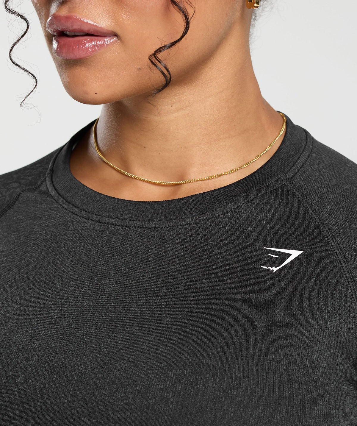 Adapt fleck seamless long sleeves crop top