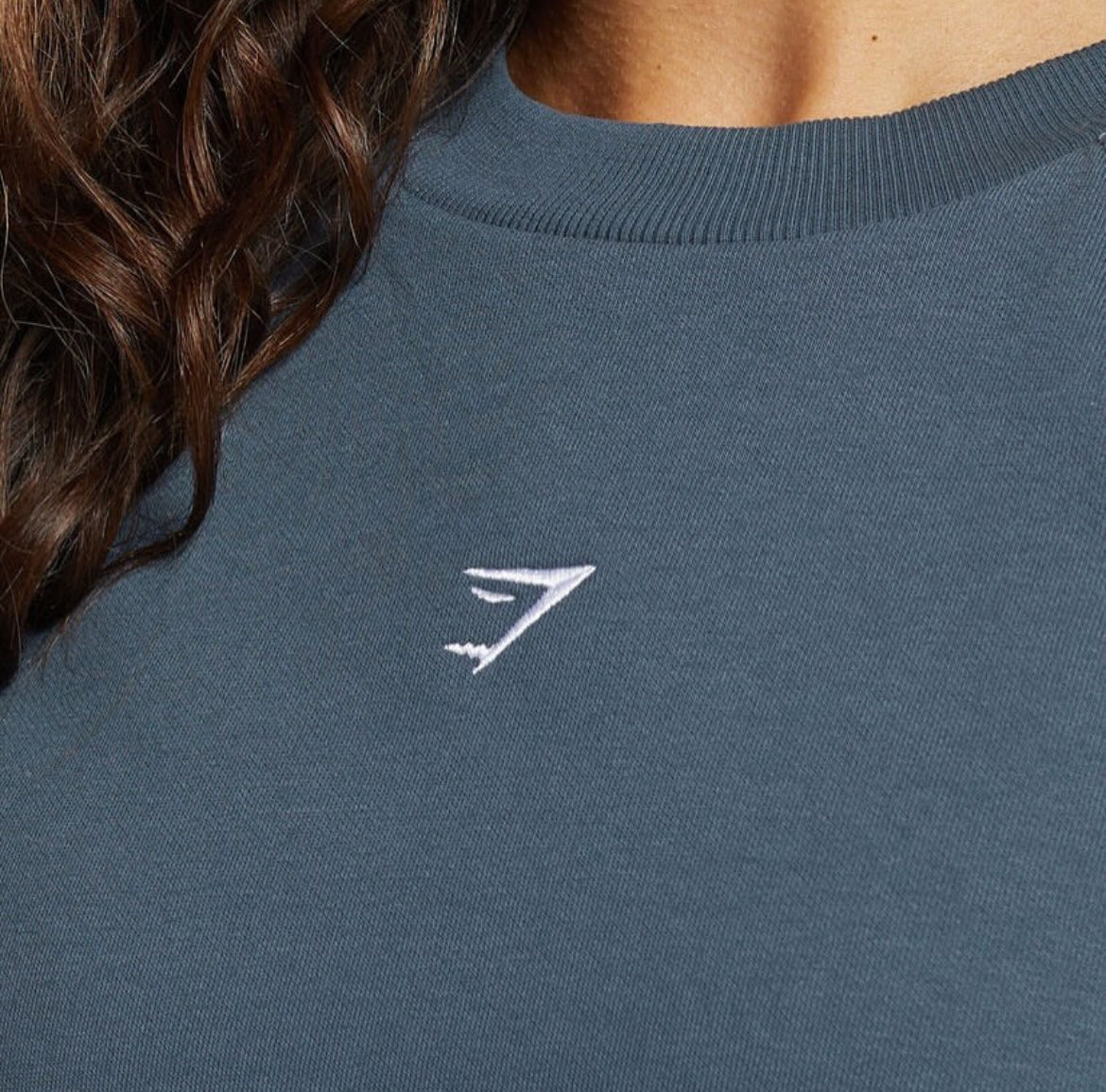 Training fleece cropped sweatshirt