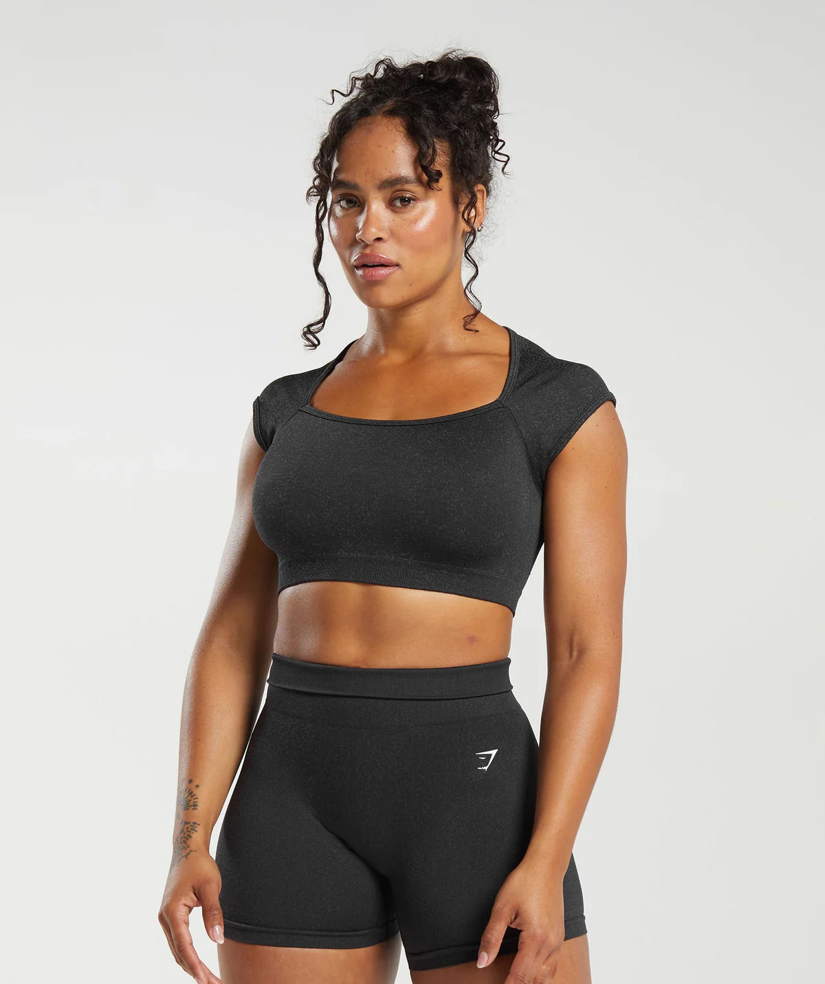 Adapt fleck seamless crop top