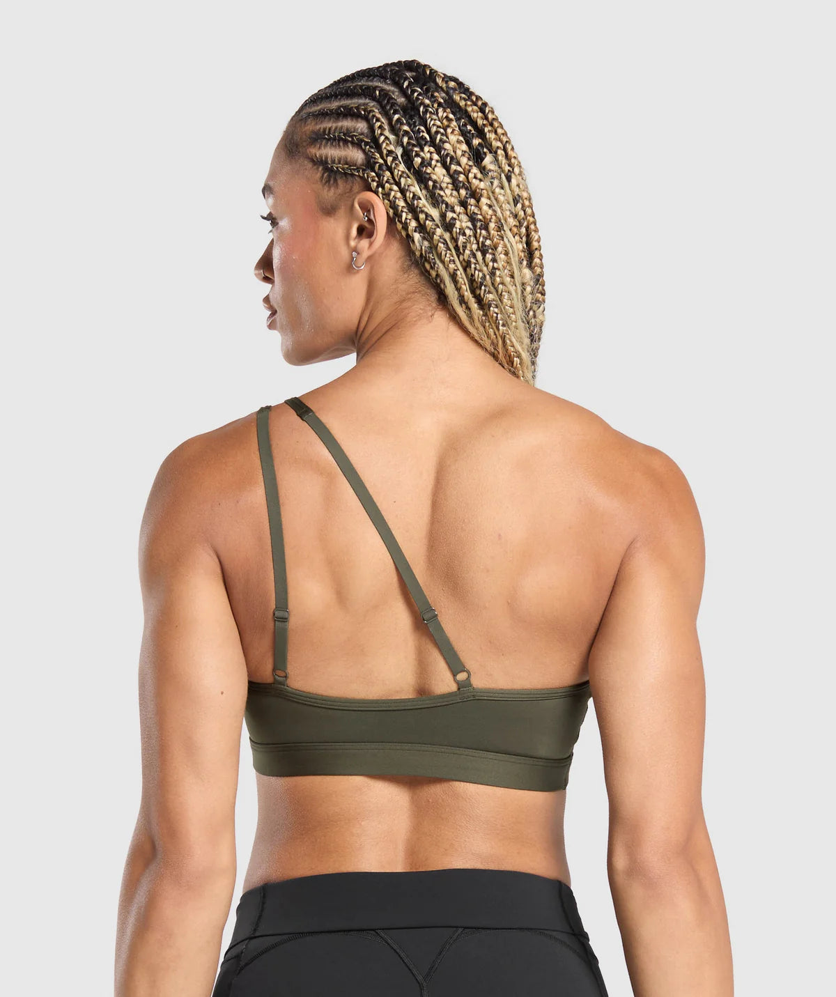 One shoulder sports bra