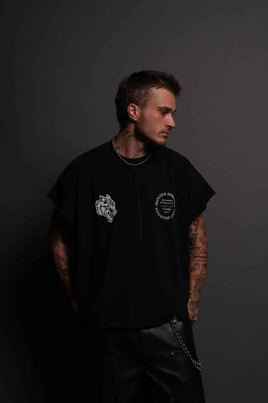 WARRIOR FIRE GRUNGE CUT-OFF TEE