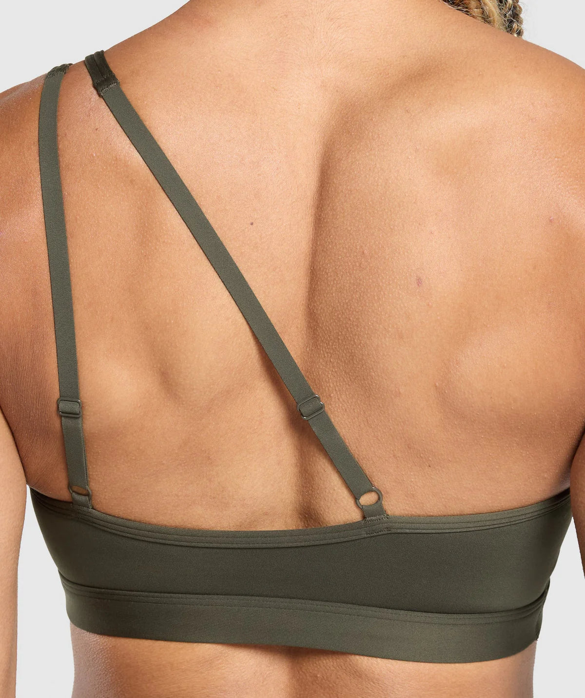One shoulder sports bra