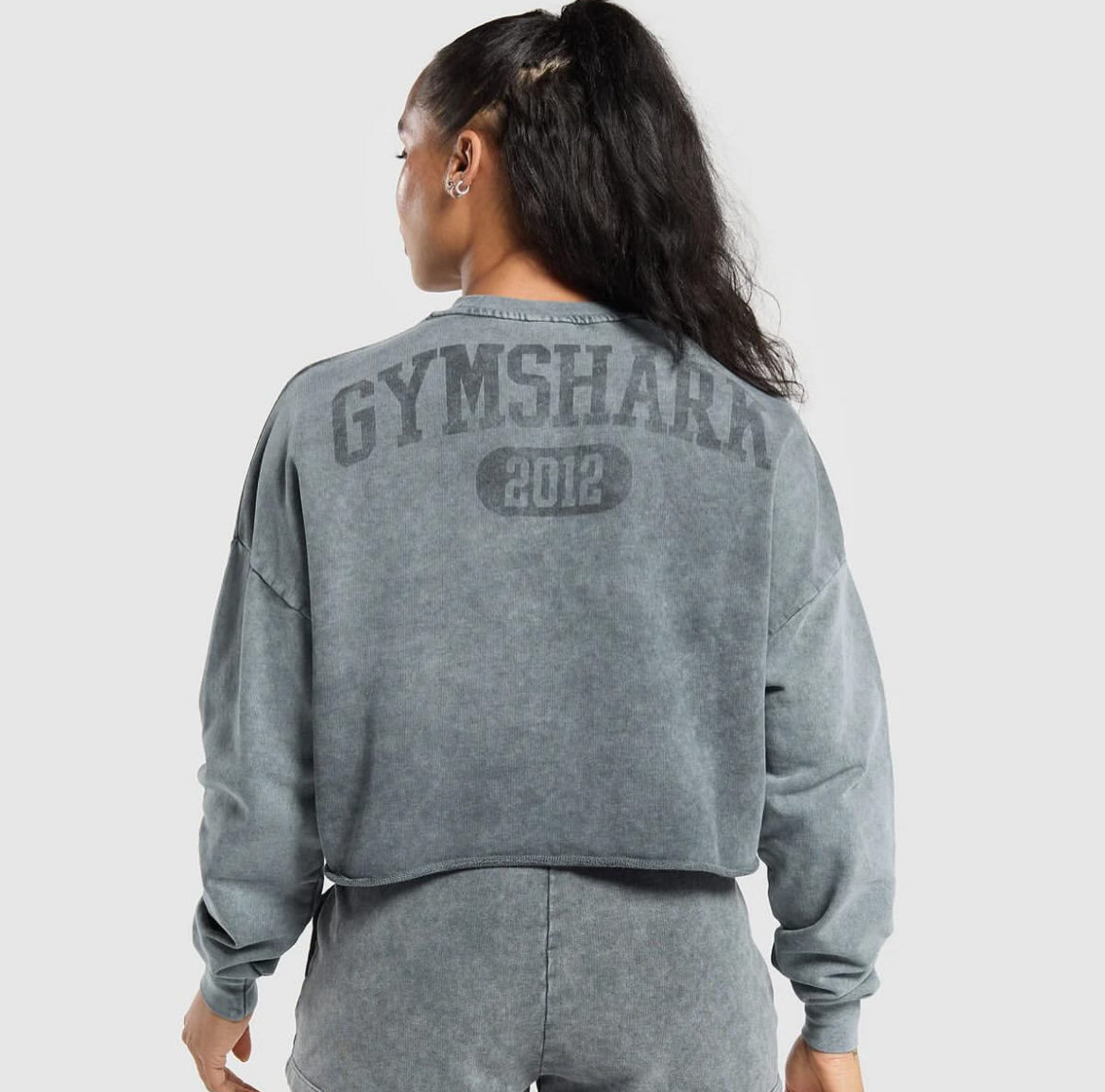 Collegiate shadow washed midi sweatshirt