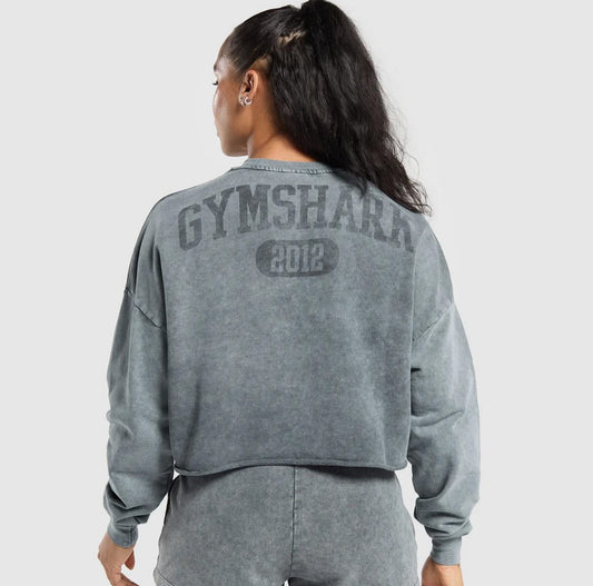 Collegiate shadow washed midi sweatshirt