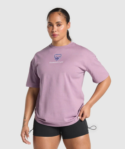 kettlebell cutie oversized t-shirt