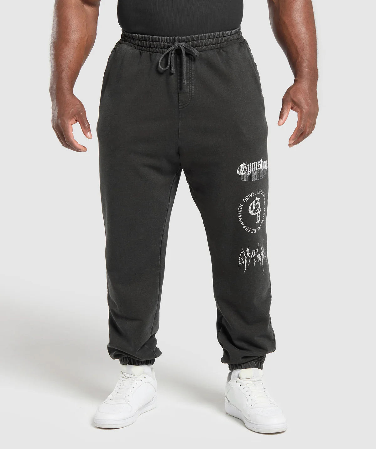 DISTRESSED GRAPHIC JOGGERS