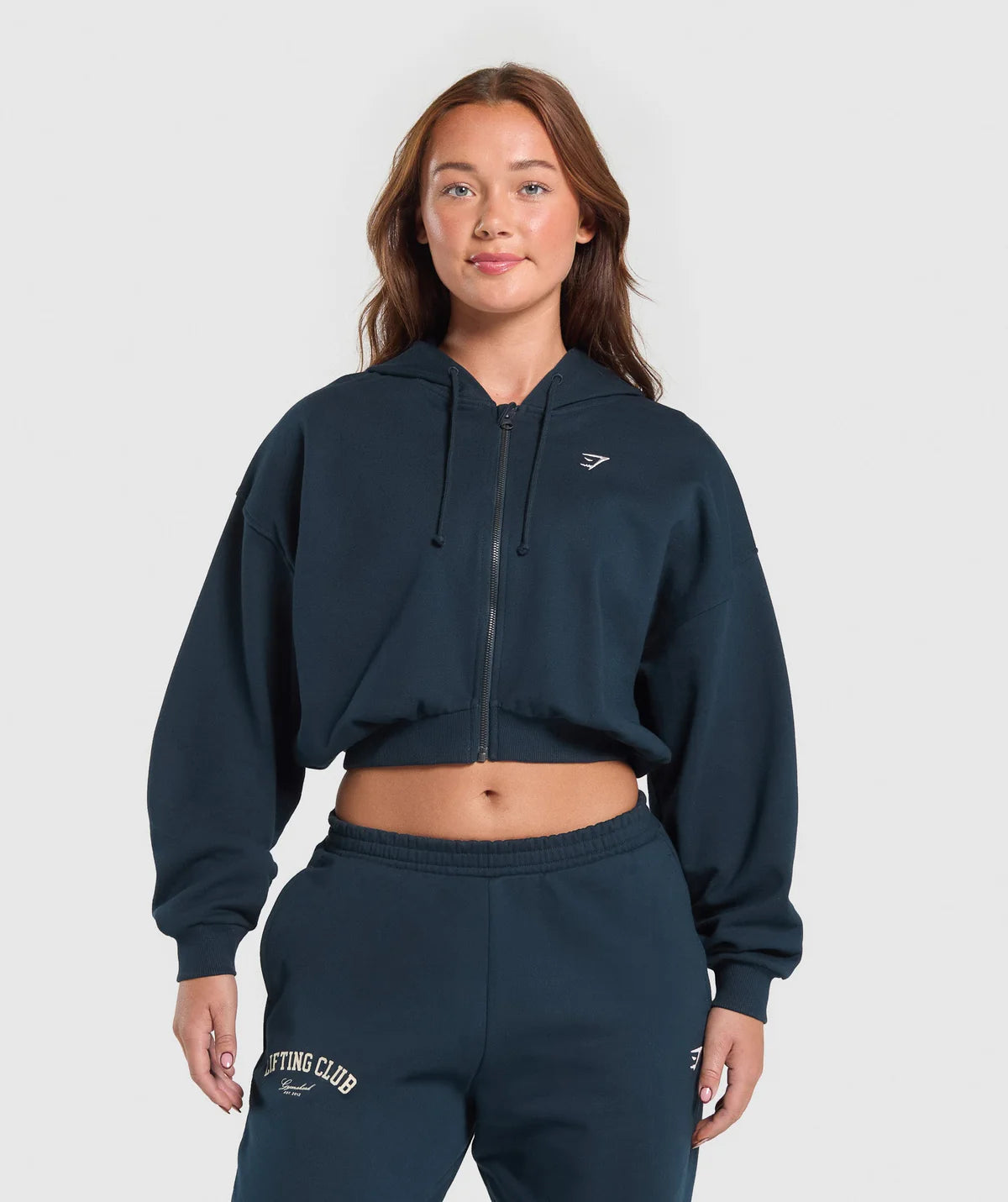Lifting club cropped zip up