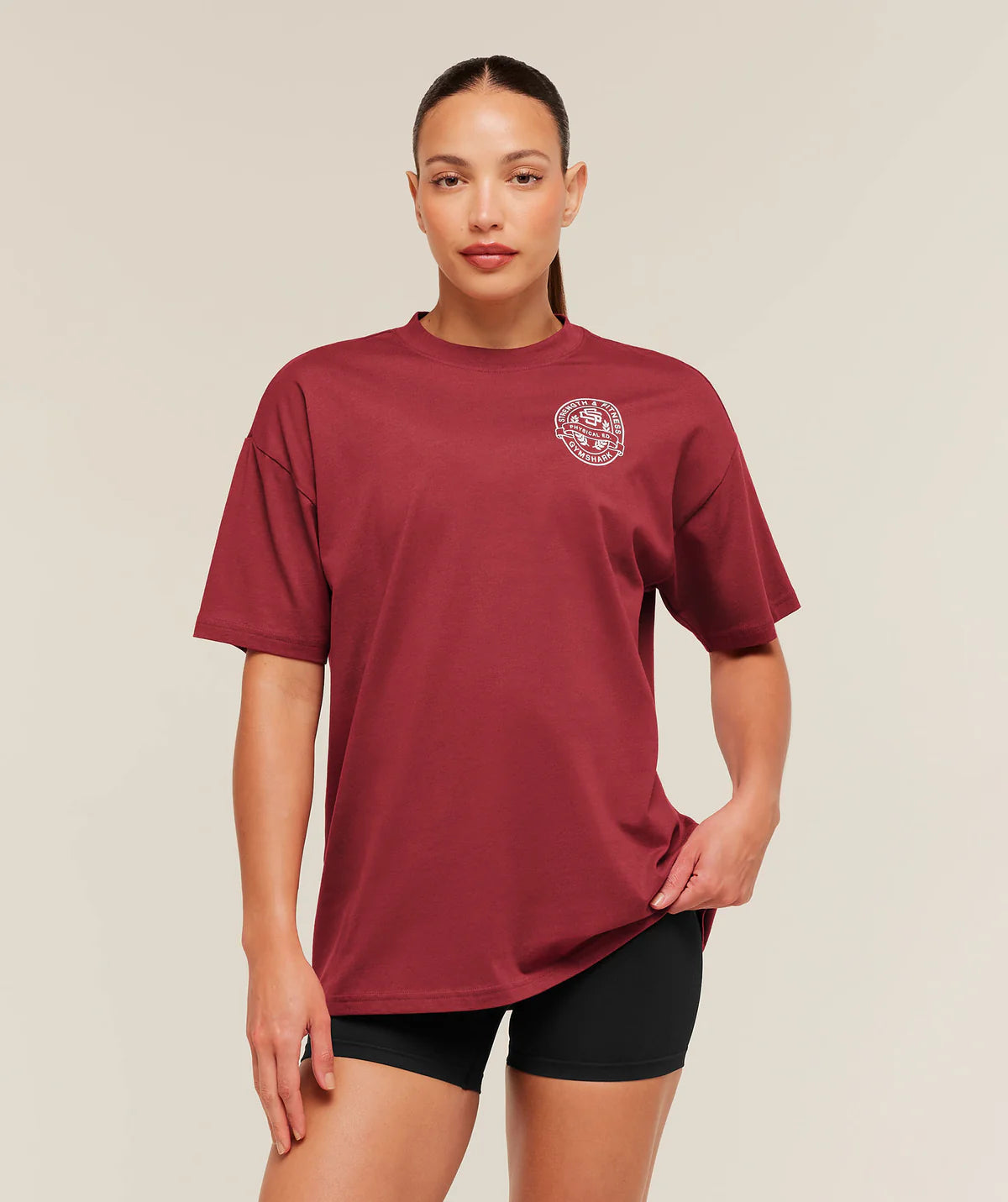 STRENGTH AND FITNESS CREST GRAPHIC T-SHIRT