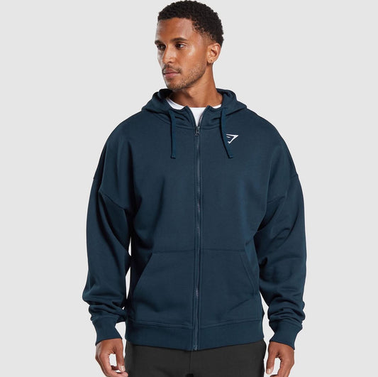 Essential oversized zip up