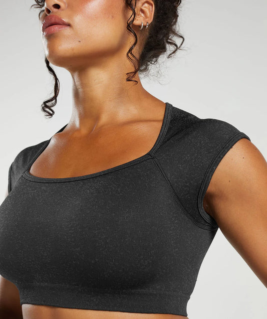 Adapt fleck seamless crop top