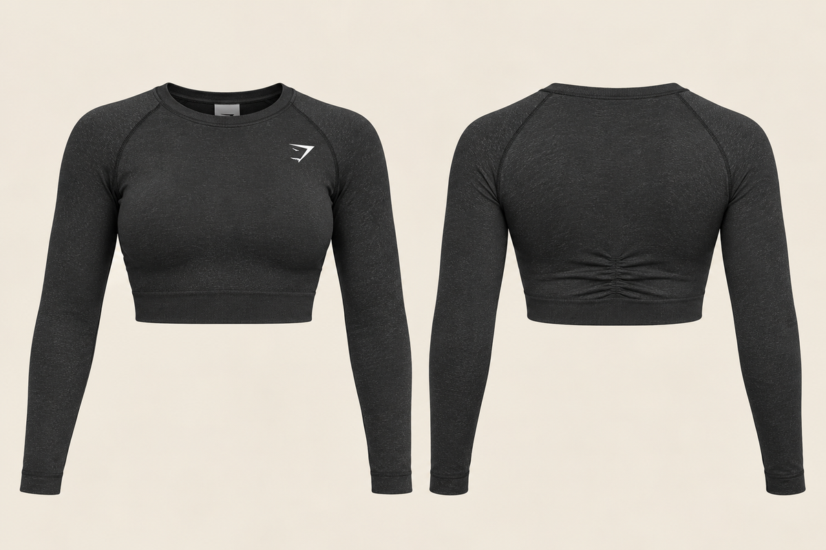ADAPT FLECK SEAMLESS LONG SLEEVES CROP TOP